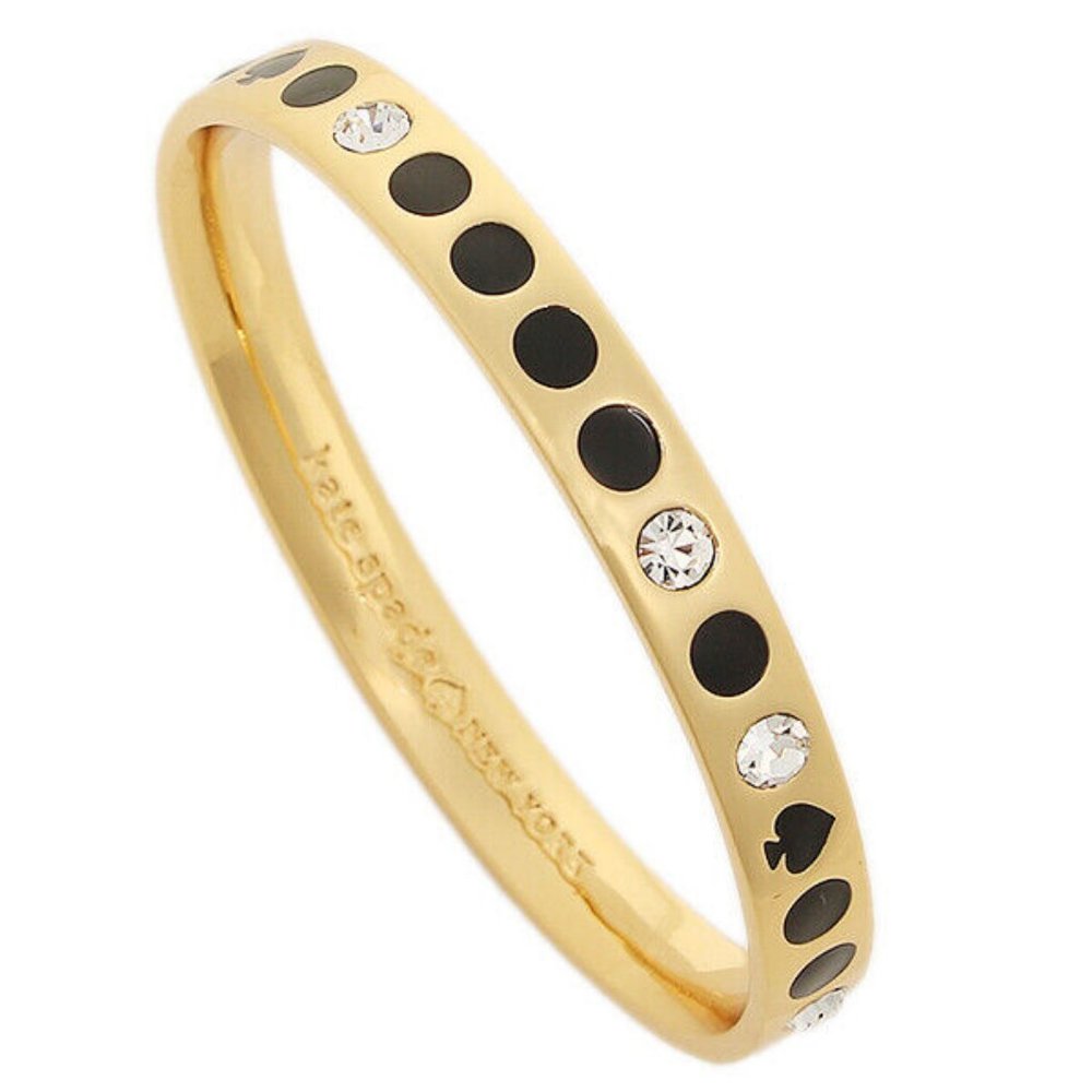 Kate Spade New York Women's Bangle Bracelet- Black & Gold